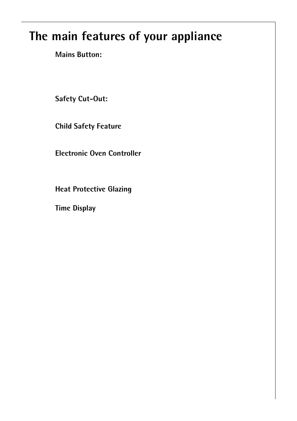 The main features of your appliance | Electrolux B 81005 User Manual | Page 9 / 76