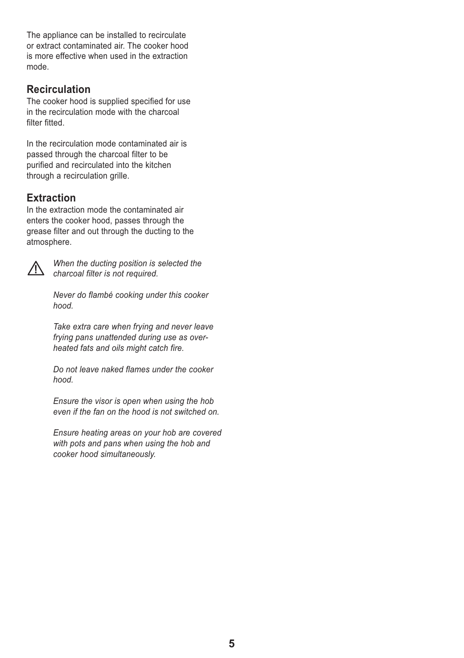 Electrolux Ventilation Hood User Manual | Page 5 / 20