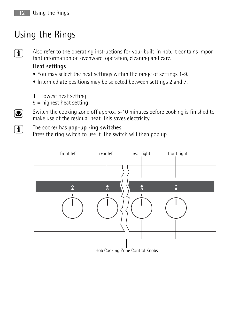 Using the rings 3 | Electrolux E4401-5 User Manual | Page 12 / 64