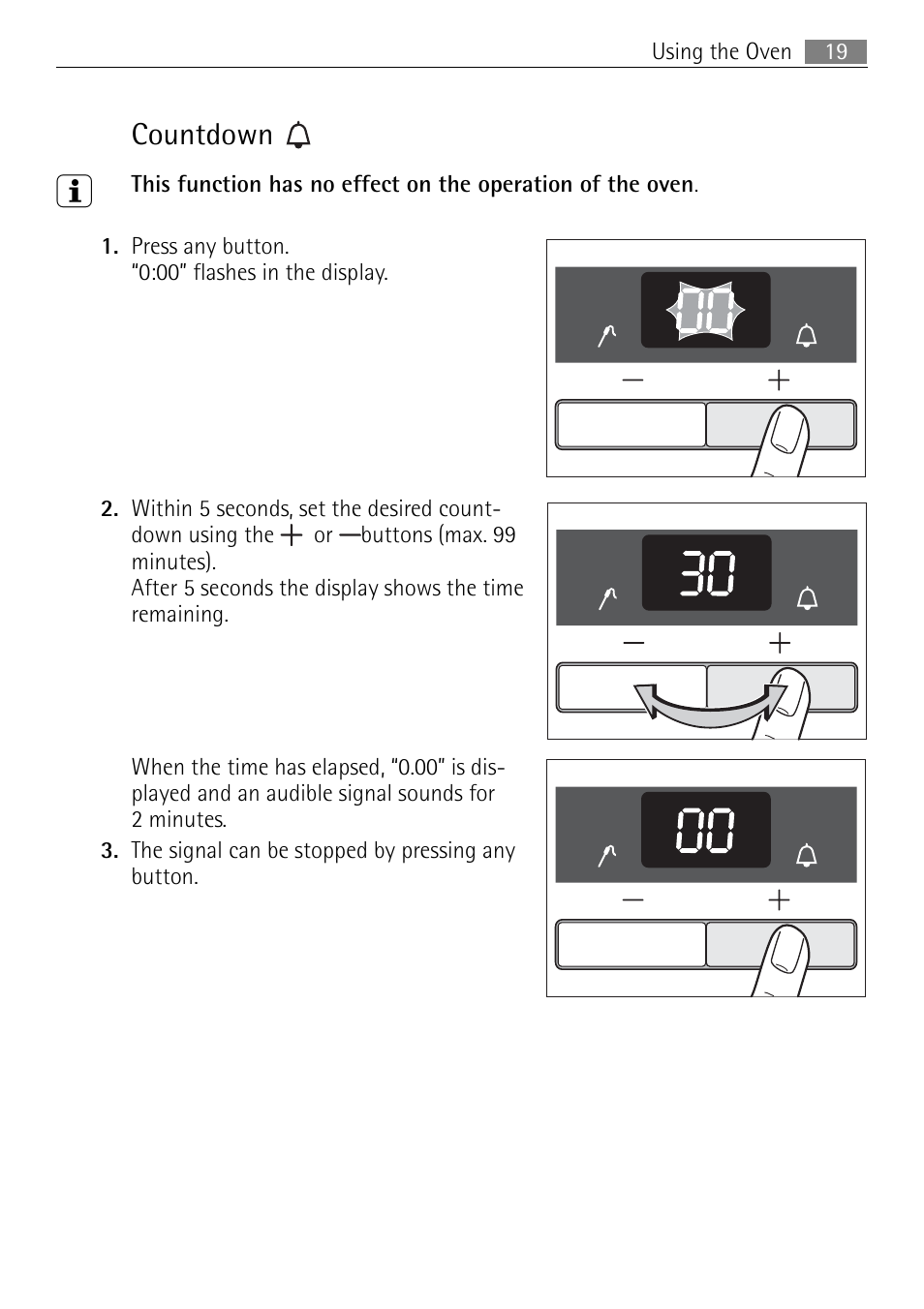 Countdown | Electrolux E4401-5 User Manual | Page 19 / 64