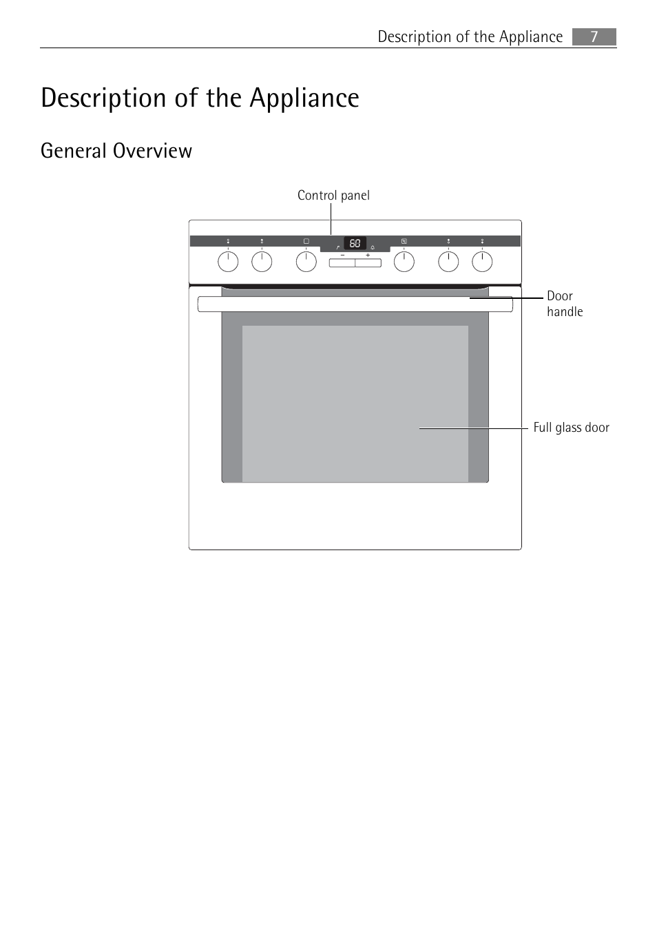 Description of the appliance, General overview | Electrolux E4401-5 User Manual | Page 7 / 64