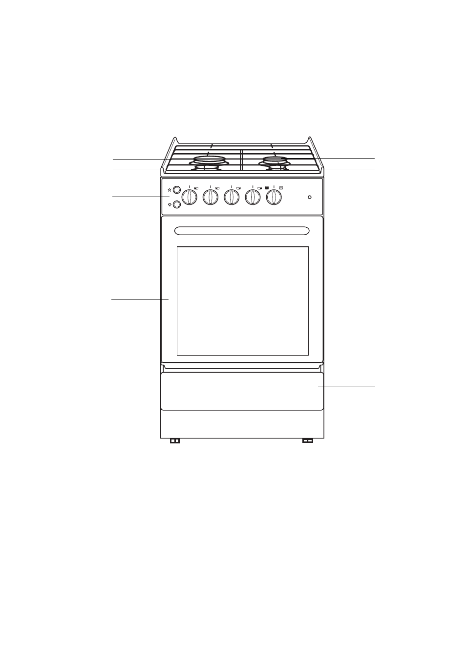 Description of the cooker | Electrolux CSIG 223 W User Manual | Page 4 / 27