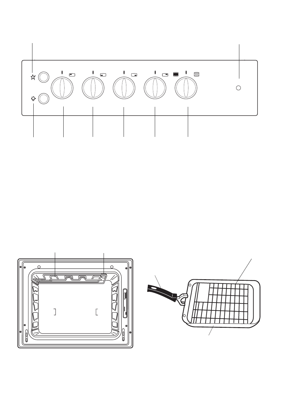 Control panel, The oven cavity, Accessories | Electrolux CSIG 223 W User Manual | Page 5 / 27