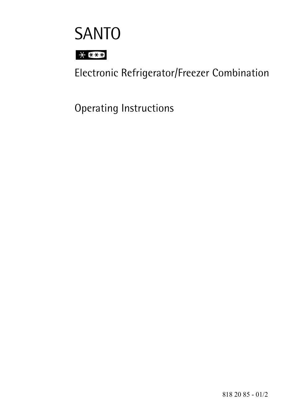 Electrolux 818 20 85 User Manual | 44 pages