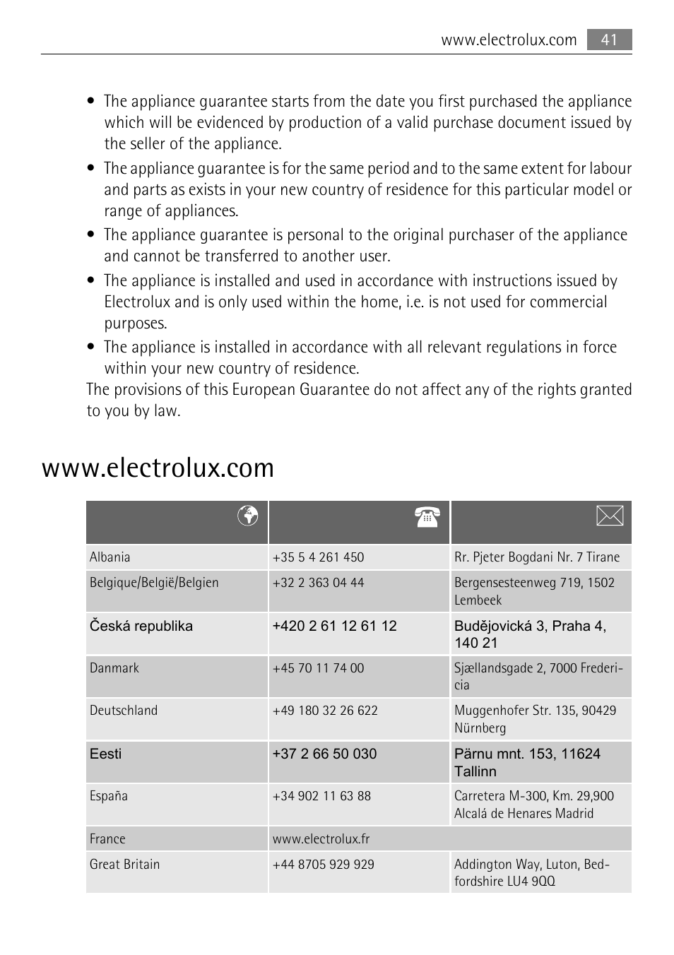 Electrolux LAVATHERM 58840 User Manual | Page 41 / 44
