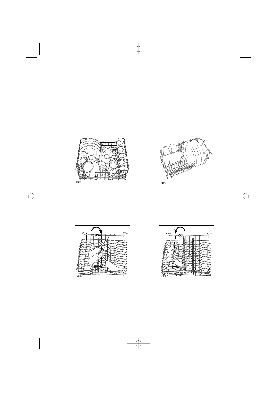 The upper basket | Electrolux 65080 VIL User Manual | Page 23 / 52