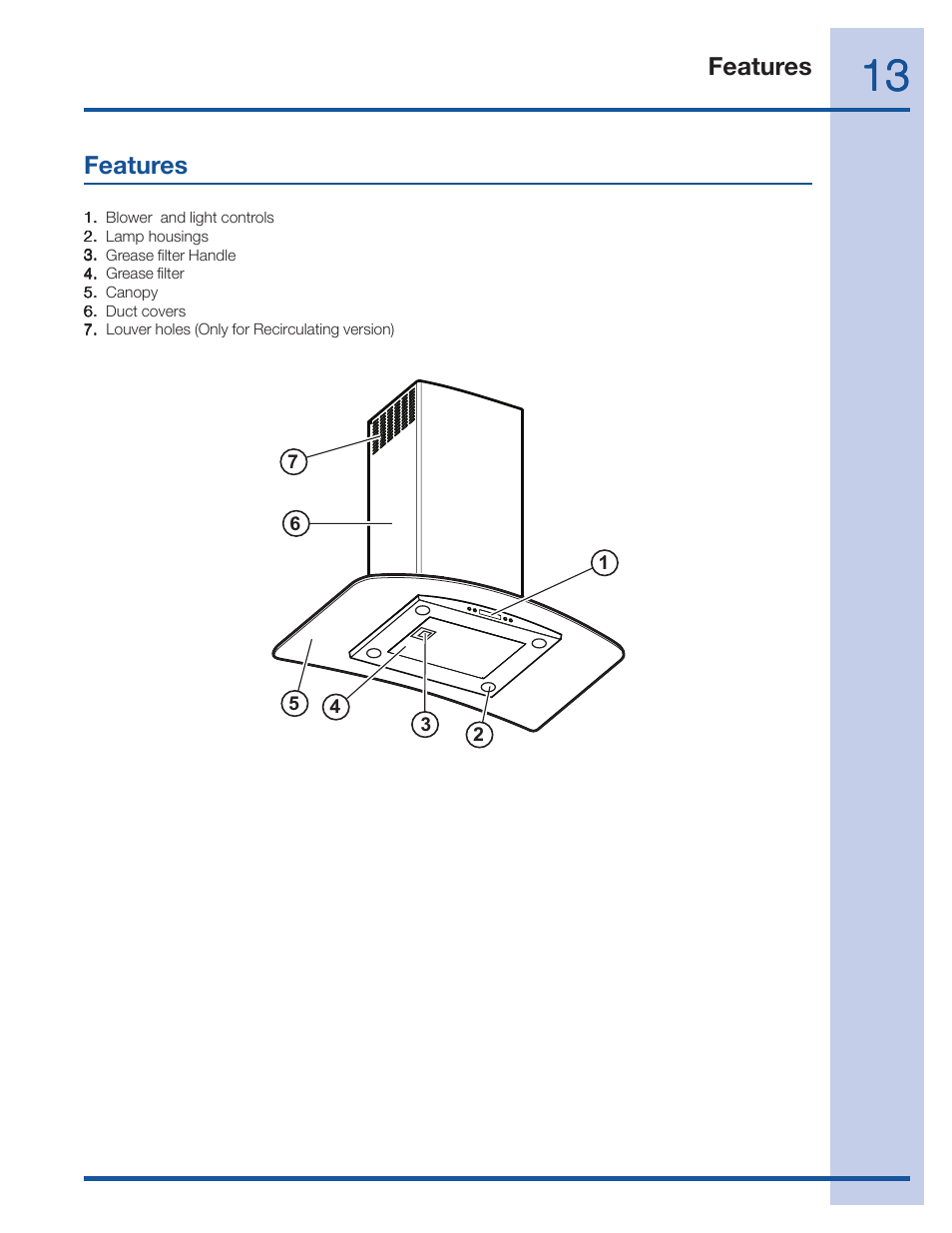 Features | Electrolux 36 User Manual | Page 13 / 19