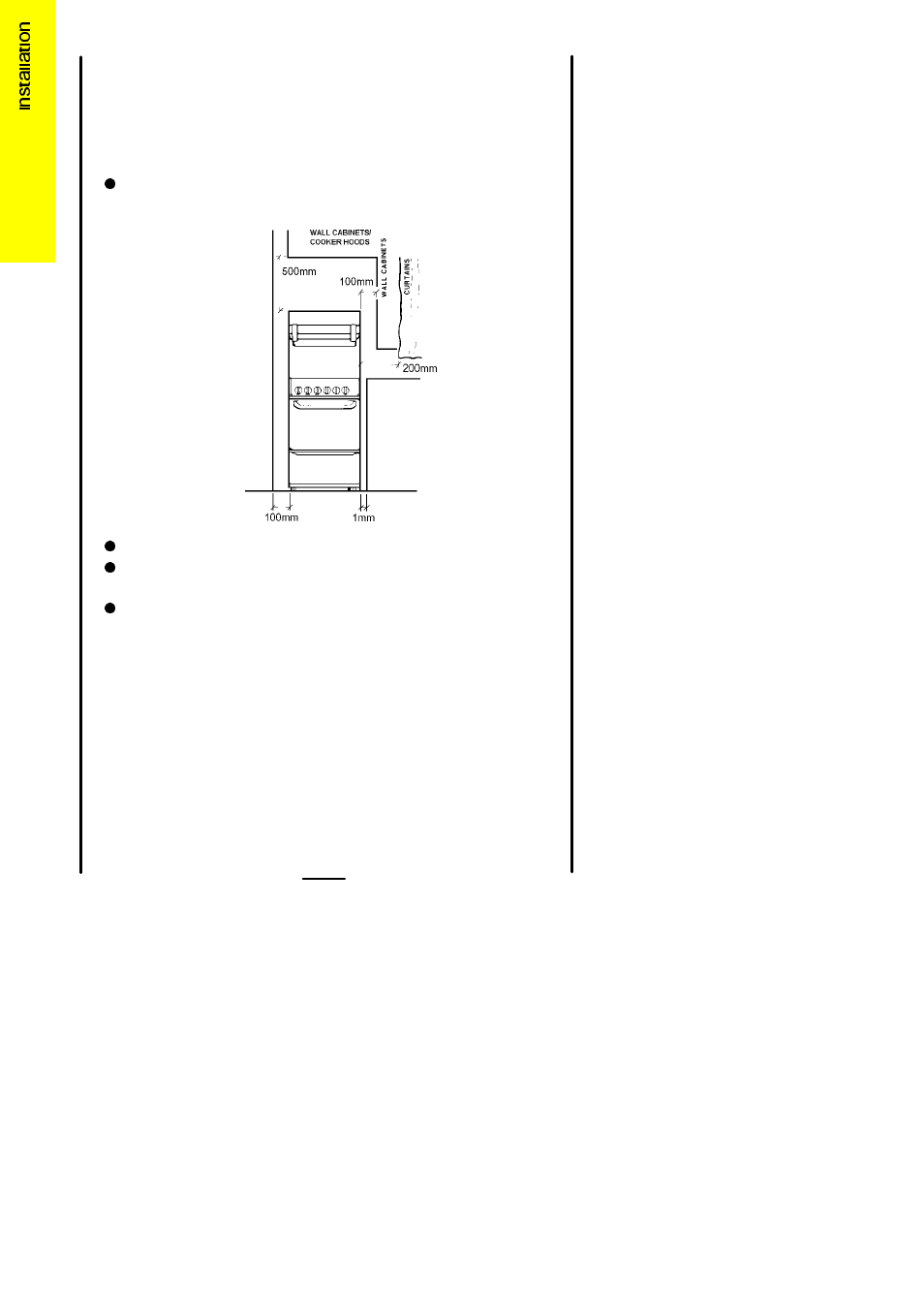 Cooker dimensions | Electrolux 50 CR User Manual | Page 24 / 40