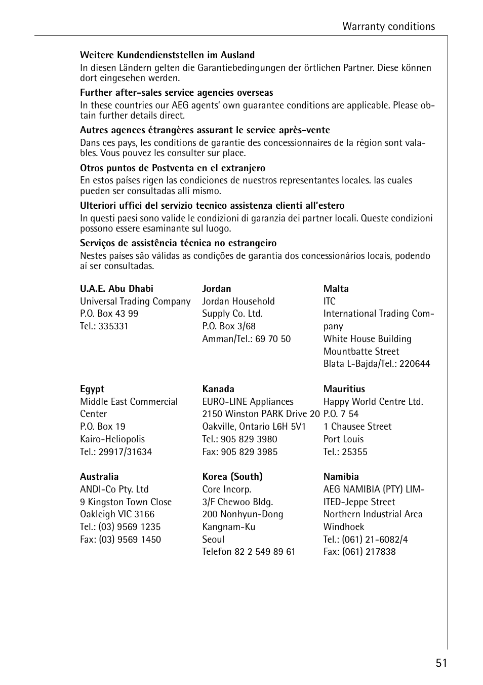 Electrolux 74630 User Manual | Page 51 / 56