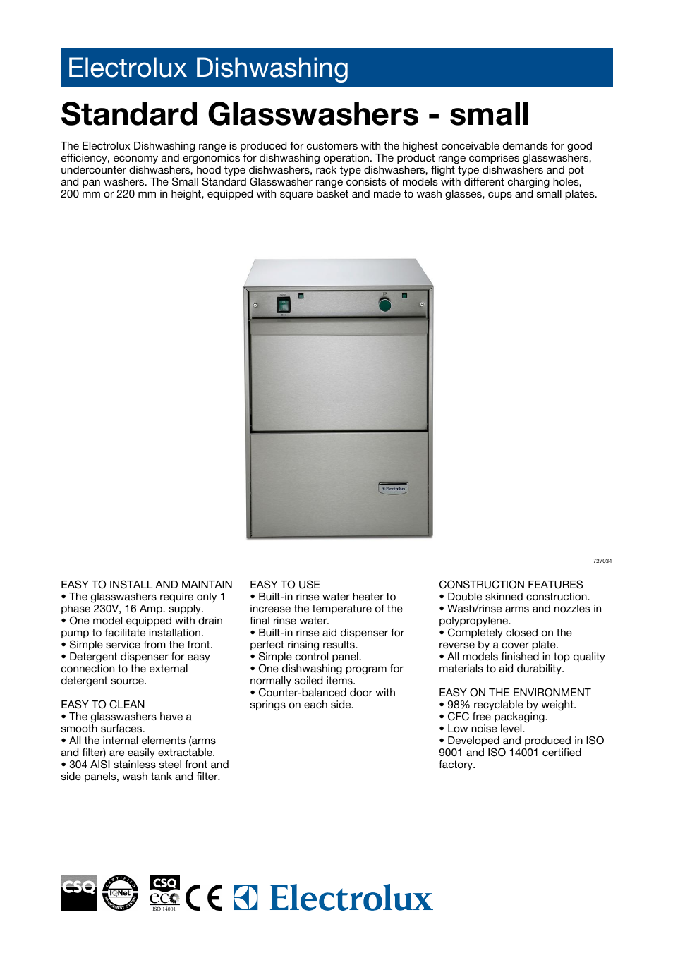 Electrolux 727040 User Manual | 6 pages