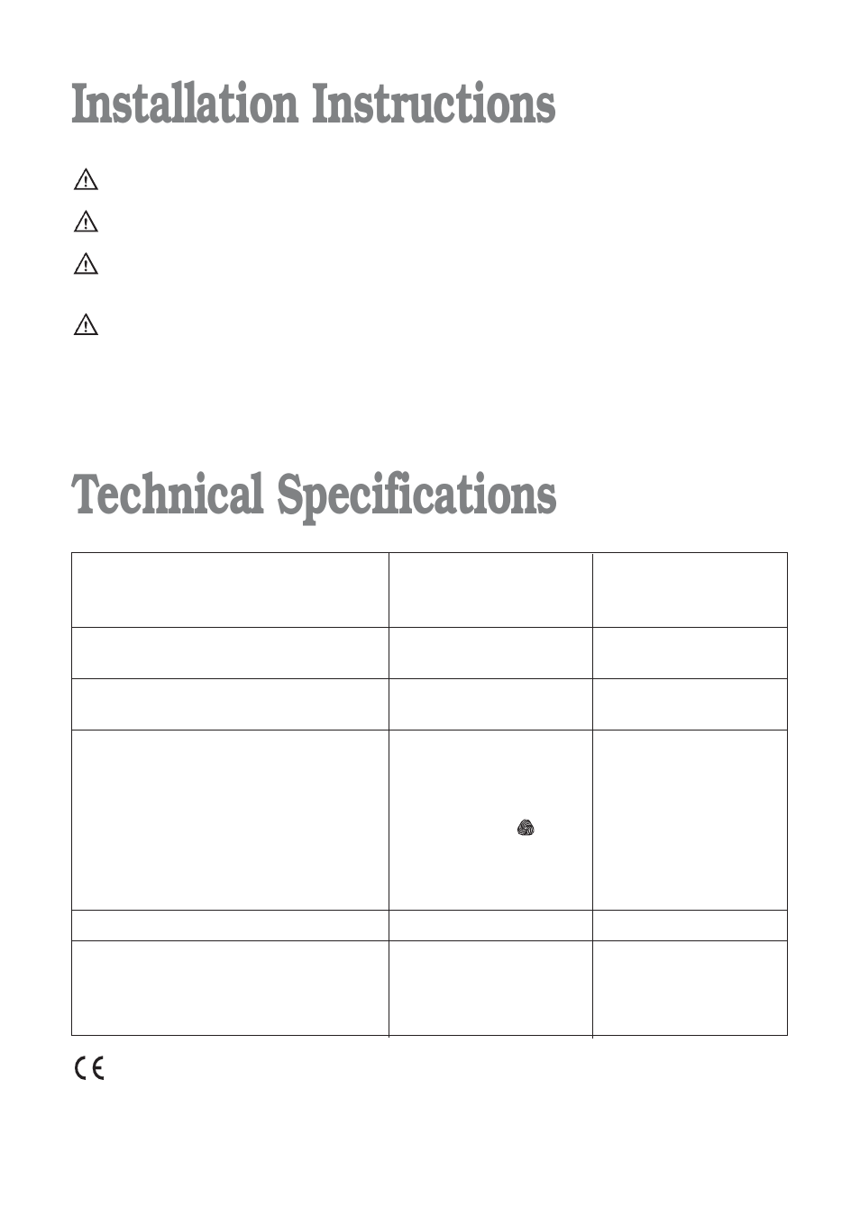 Installation instructions technical specifications | Electrolux EWD 1409 I User Manual | Page 25 / 32