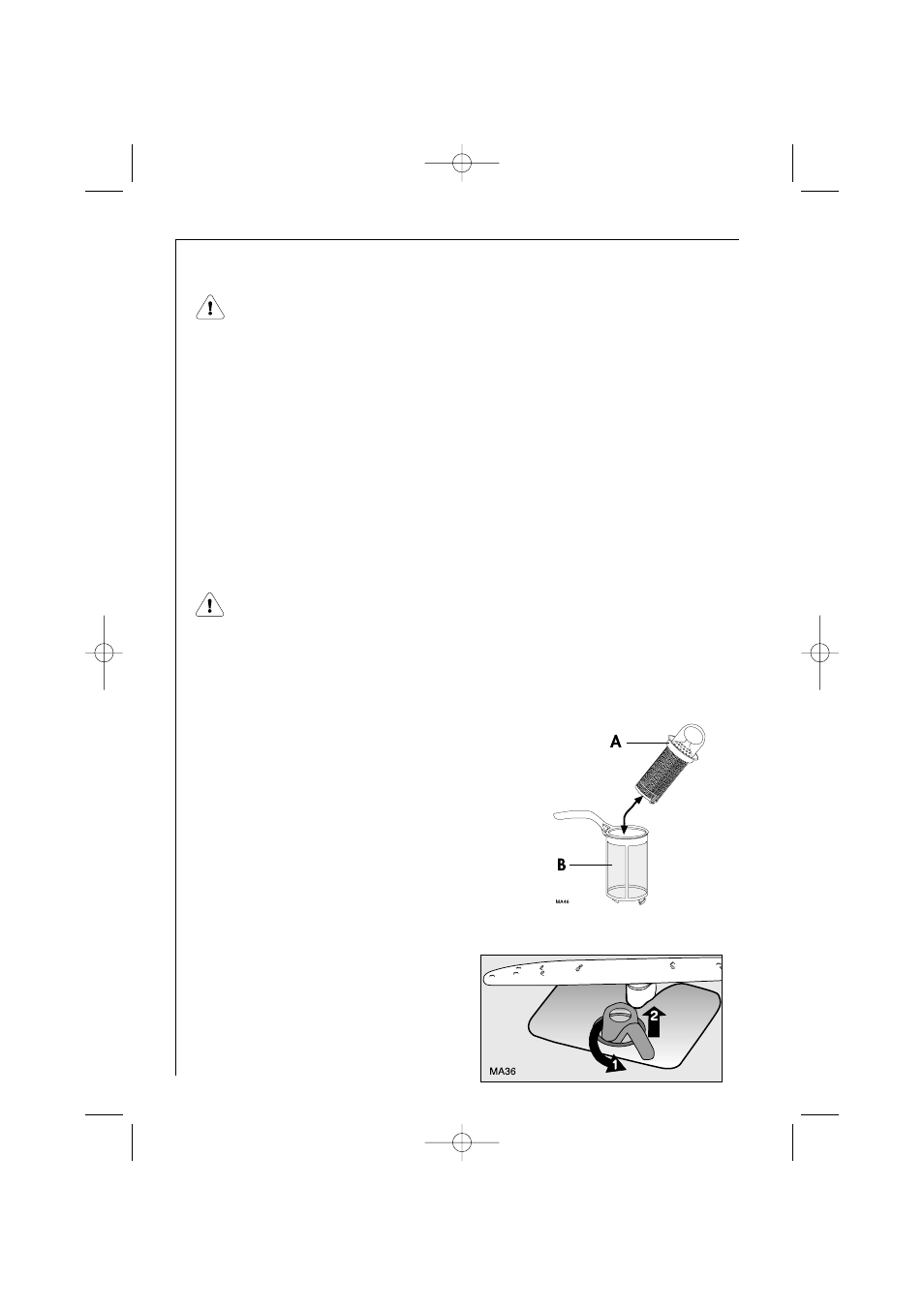 Maintenance and cleaning, Cleaning the filters | Electrolux 35085 VI User Manual | Page 30 / 48