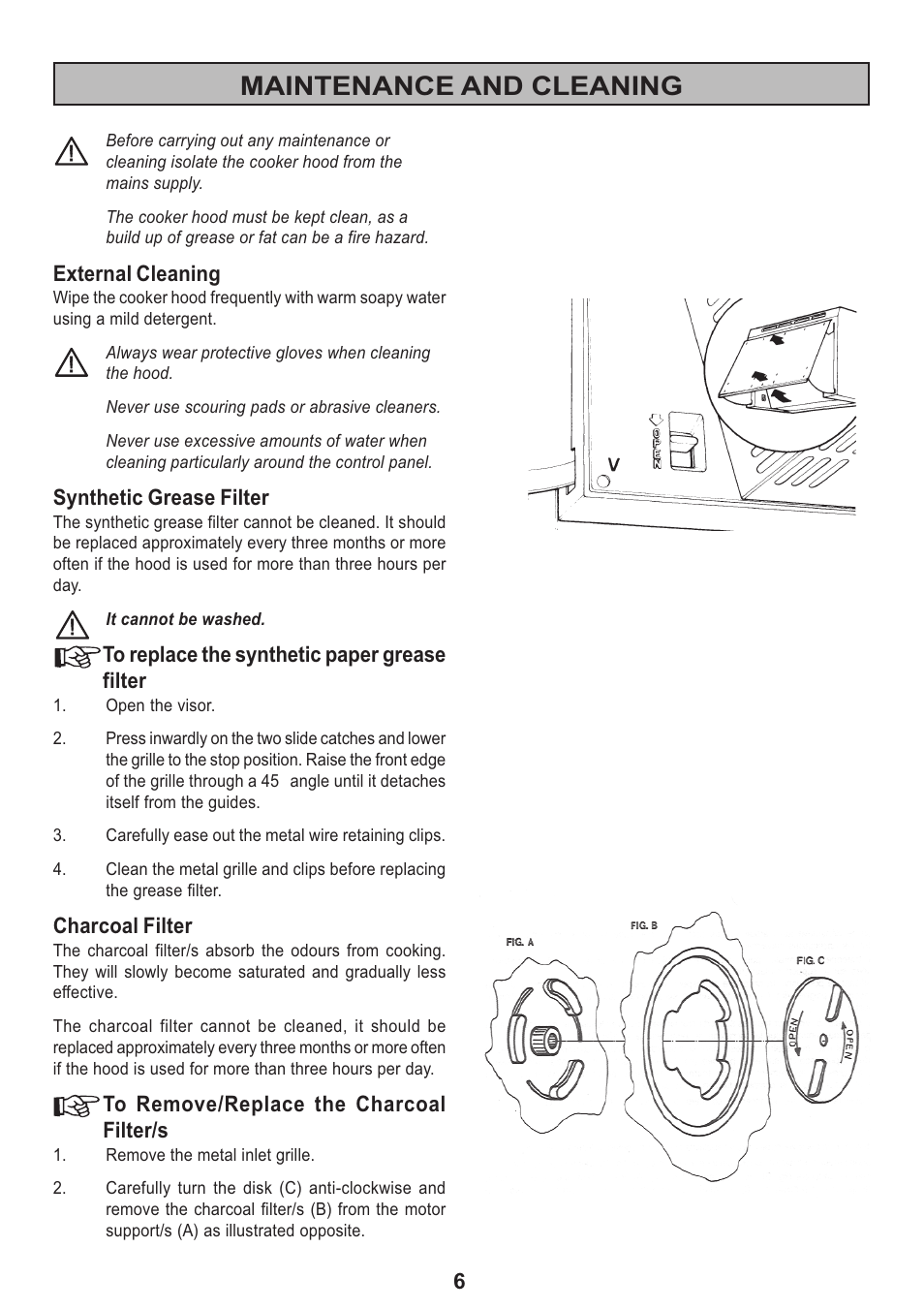 Maintenance and cleaning | Electrolux MCH 662 User Manual | Page 6 / 20