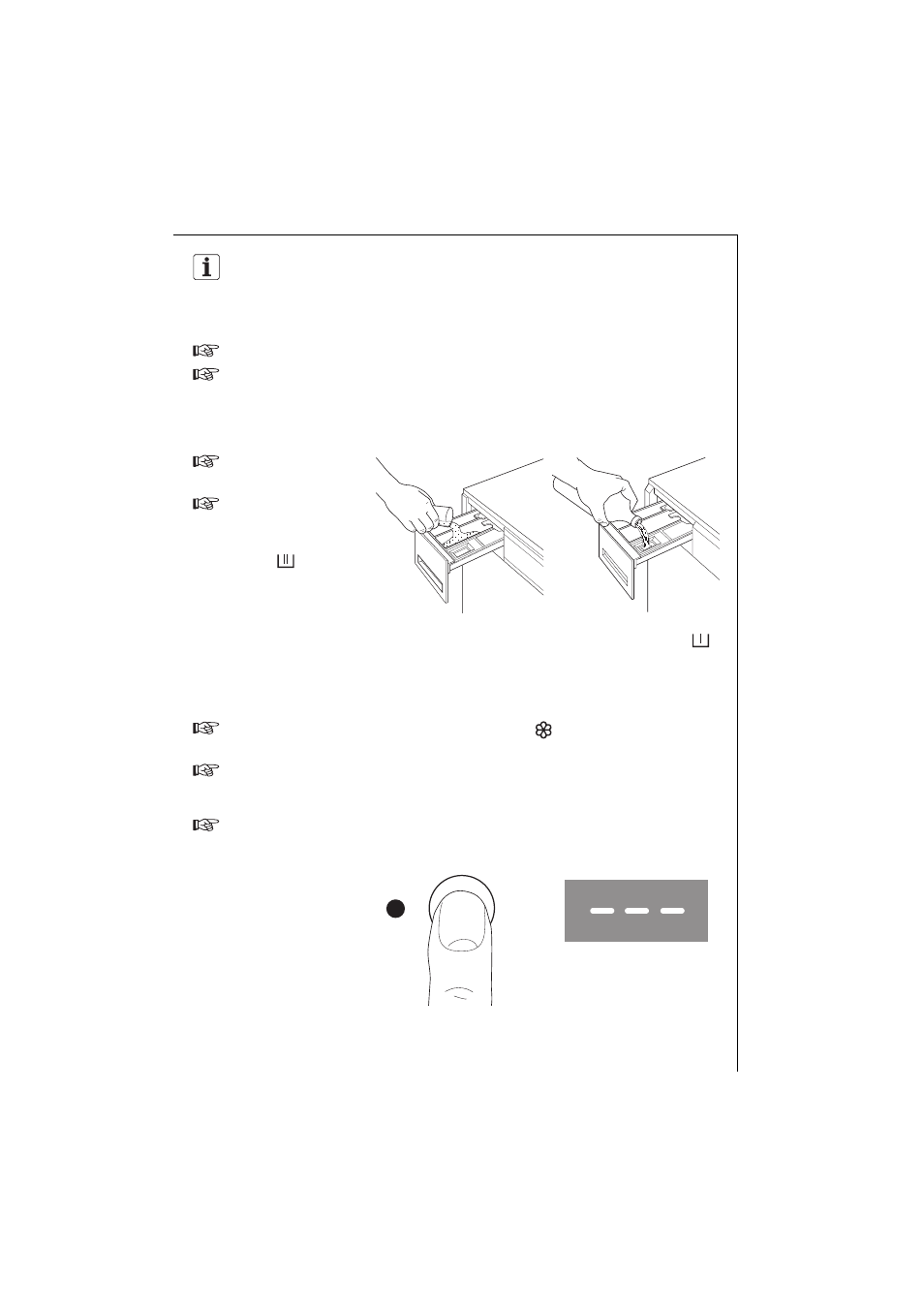 How to wash, Load the laundry, Add detergent and additive | Switching the machine on | Electrolux 1271 VI User Manual | Page 27 / 59