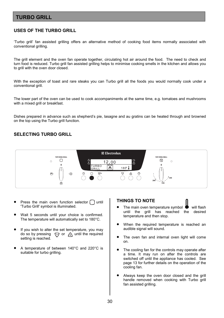 Turbo grill | Electrolux EOD6390 User Manual | Page 30 / 52