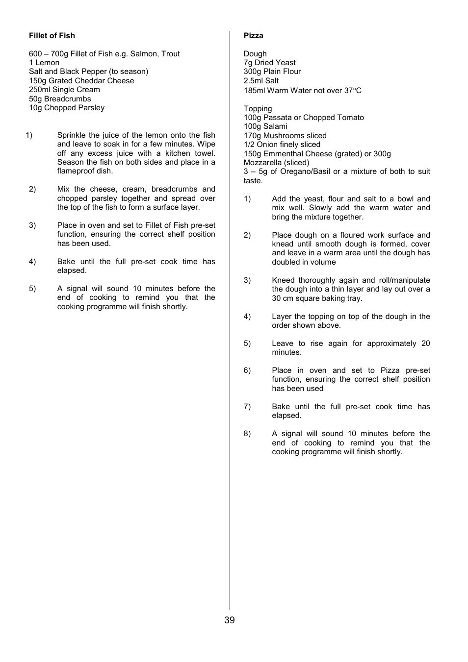 Electrolux EOD6390 User Manual | Page 39 / 52