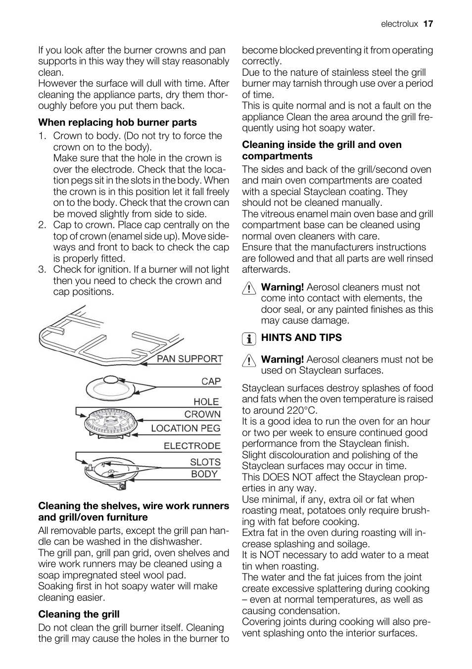 Electrolux EIKG5547 User Manual | Page 17 / 28