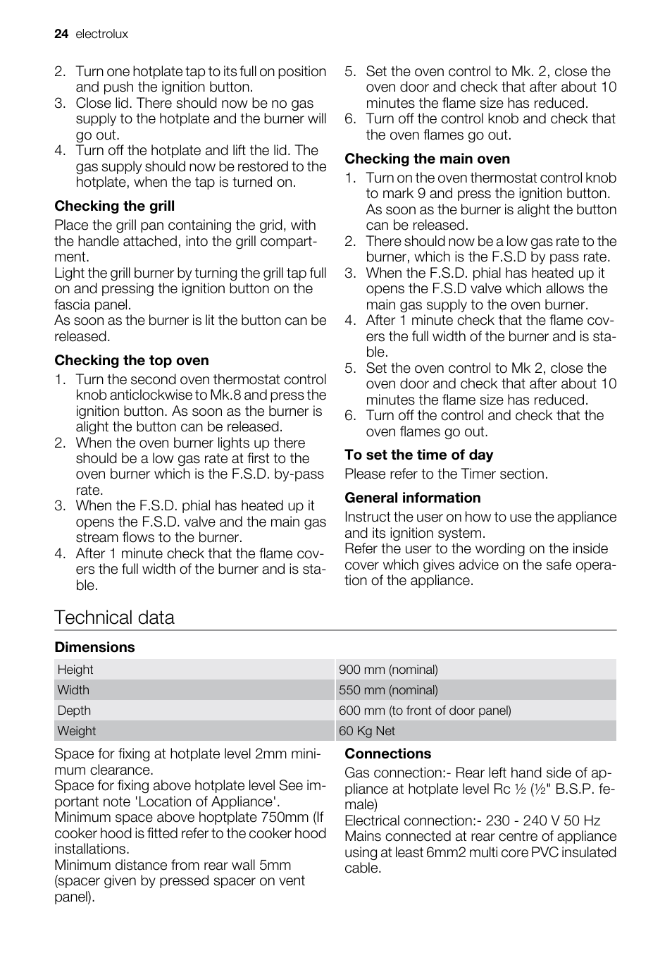 Technical data | Electrolux EIKG5547 User Manual | Page 24 / 28