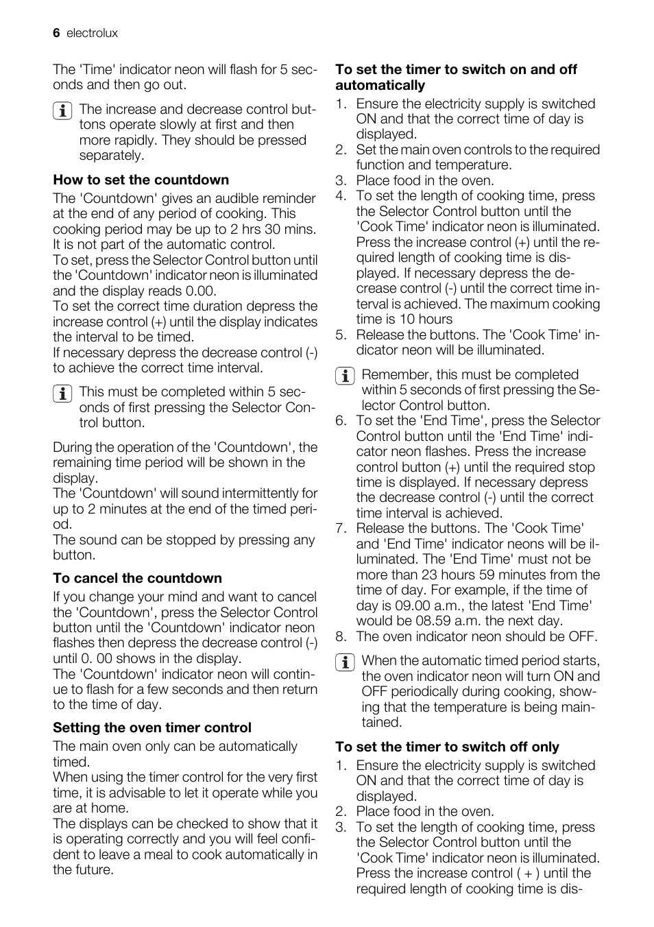 Electrolux EIKG5547 User Manual | Page 6 / 28