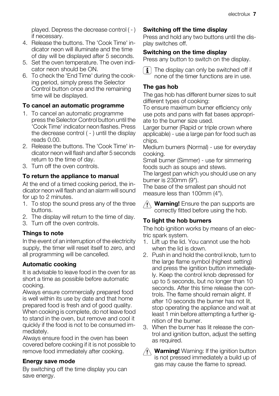 Electrolux EIKG5547 User Manual | Page 7 / 28