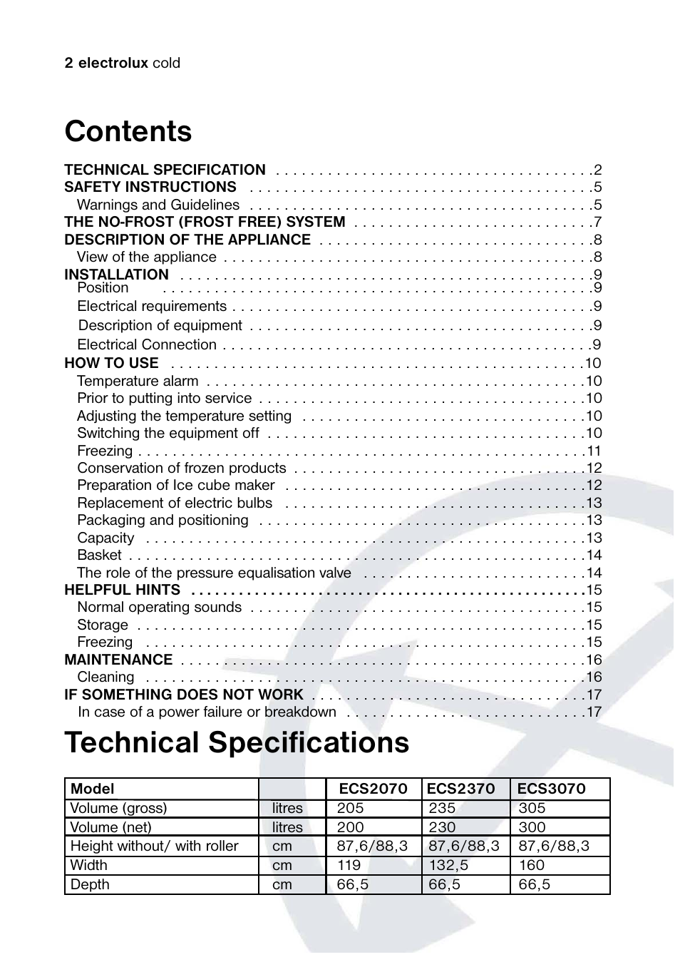 Electrolux 820 41 77 06 User Manual | Page 2 / 20