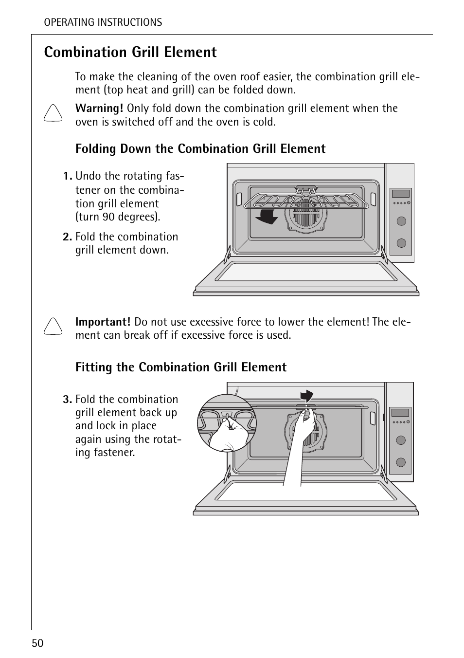 Combination grill element | Electrolux U25493 B 8139-4-m User Manual | Page 50 / 64
