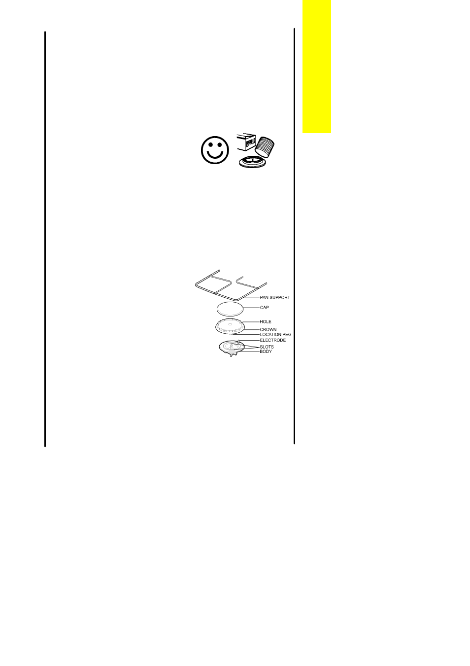 When replacing hotplate burner parts | Electrolux U25062 SG 332 User Manual | Page 25 / 48