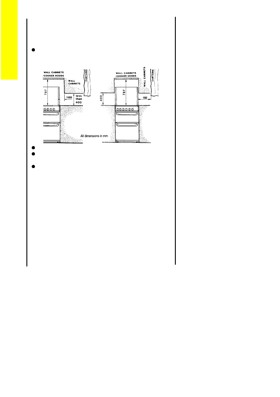 Positioning, Appliance dimensions | Electrolux U25062 SG 332 User Manual | Page 30 / 48