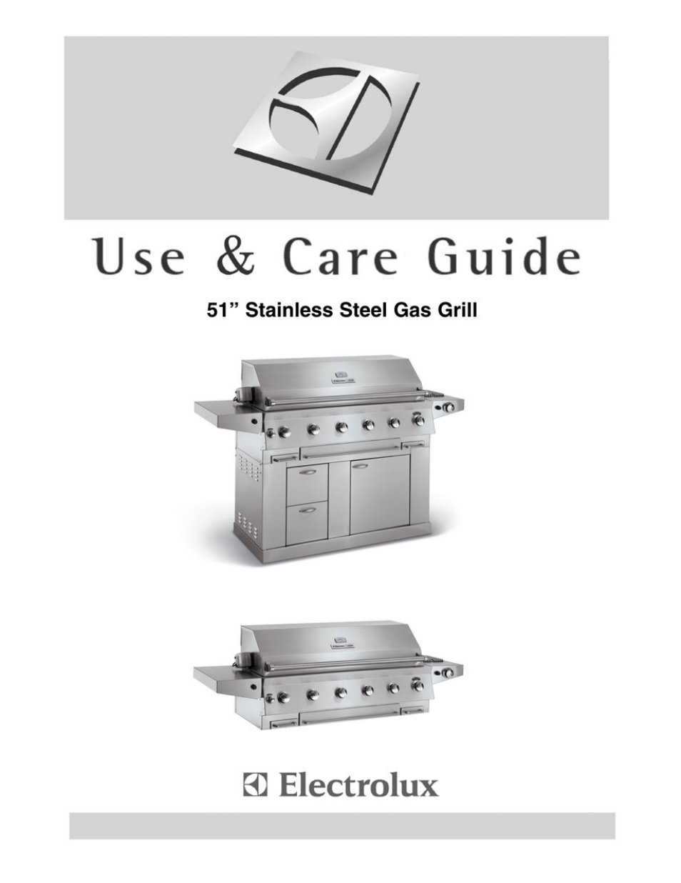 Electrolux 51" Stainless Steel Gas Grill User Manual | 19 pages