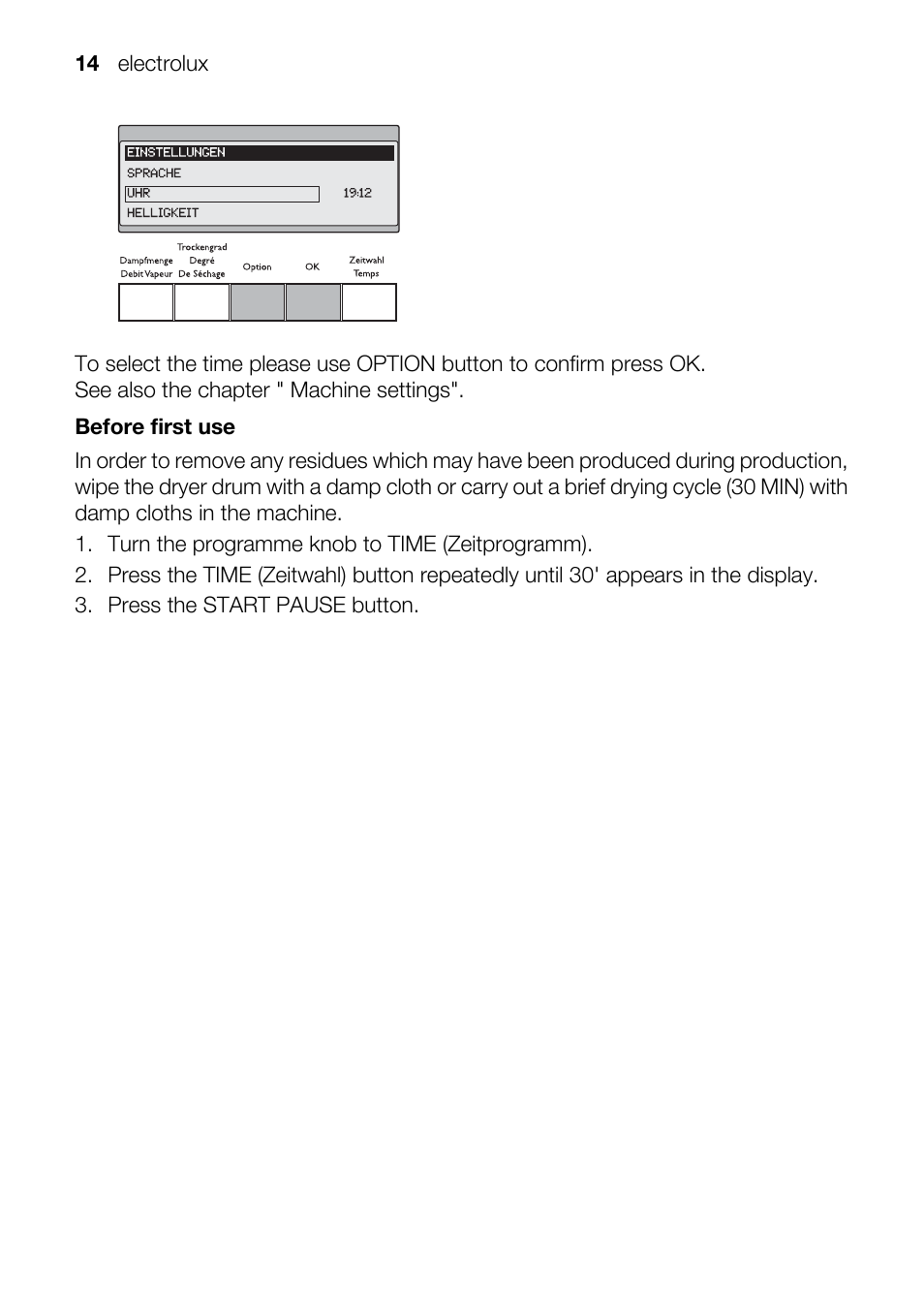 Electrolux TK SL5 E User Manual | Page 14 / 64