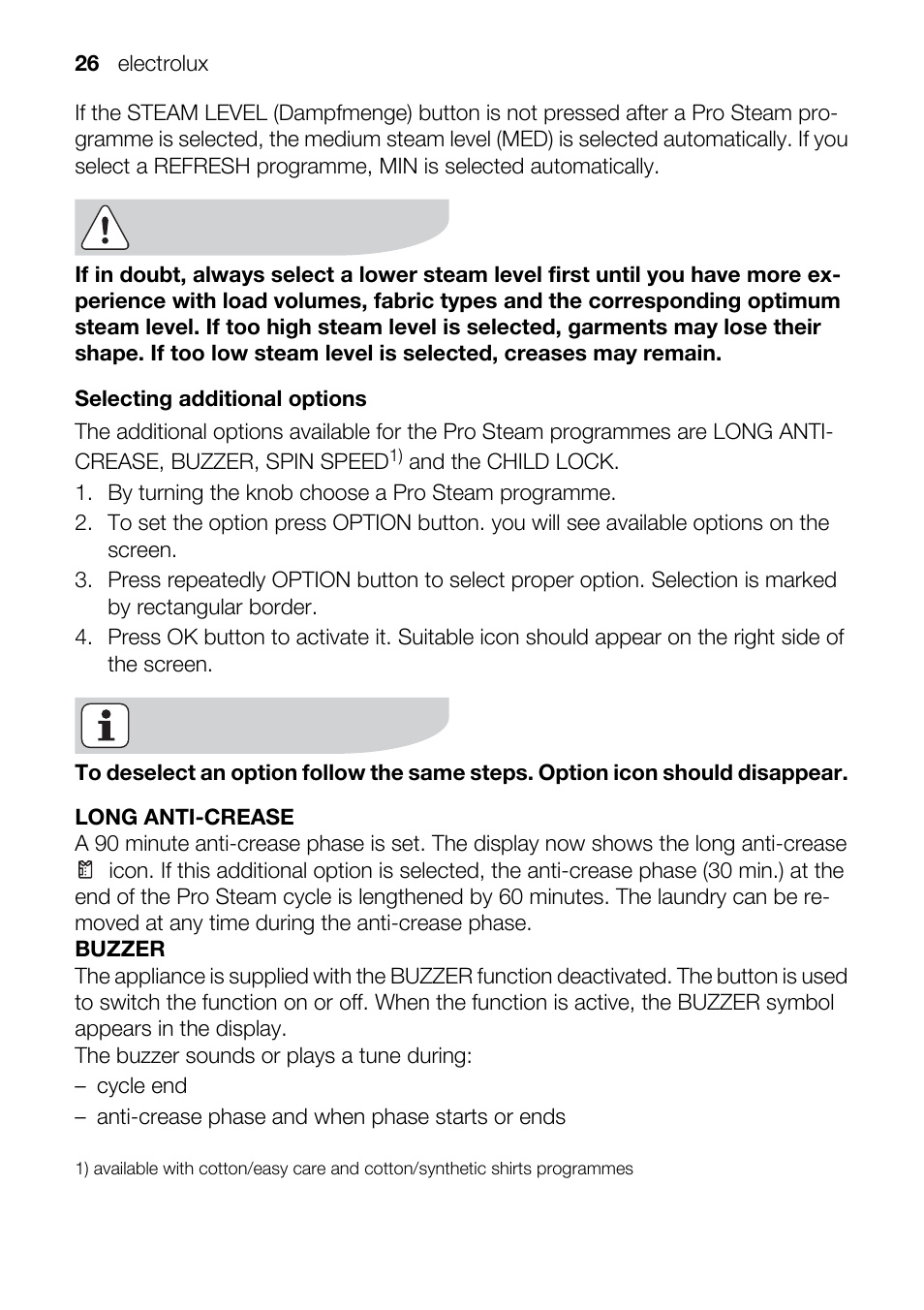 Electrolux TK SL5 E User Manual | Page 26 / 64