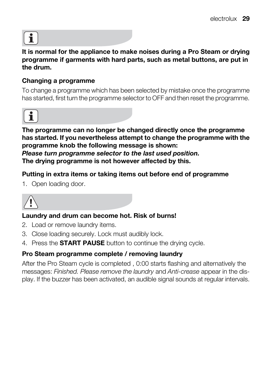 Electrolux TK SL5 E User Manual | Page 29 / 64