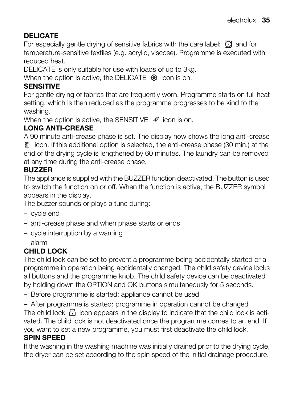 Electrolux TK SL5 E User Manual | Page 35 / 64