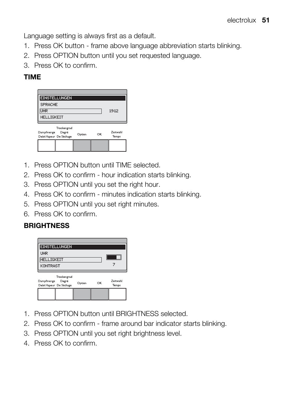 Electrolux TK SL5 E User Manual | Page 51 / 64