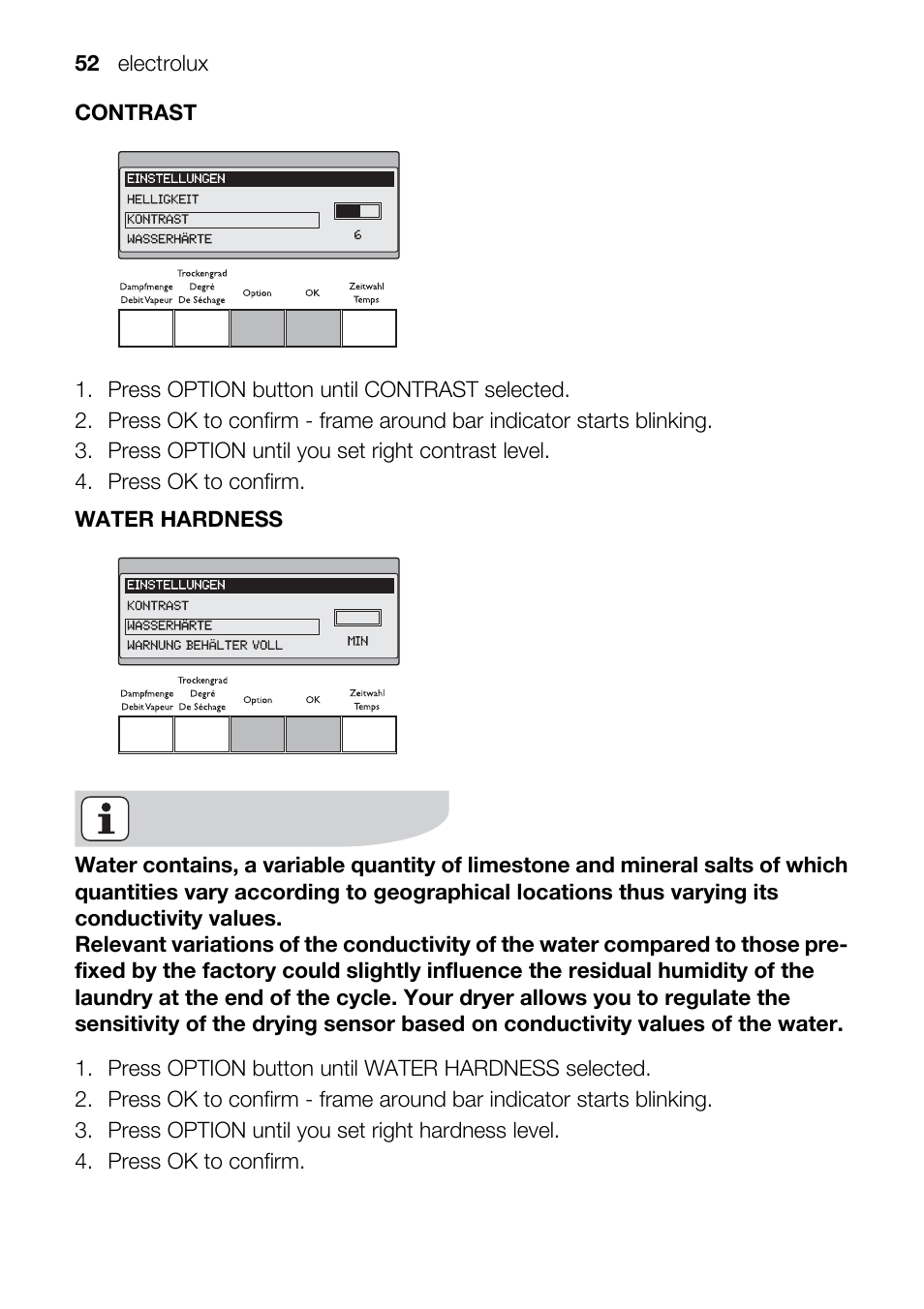 Electrolux TK SL5 E User Manual | Page 52 / 64