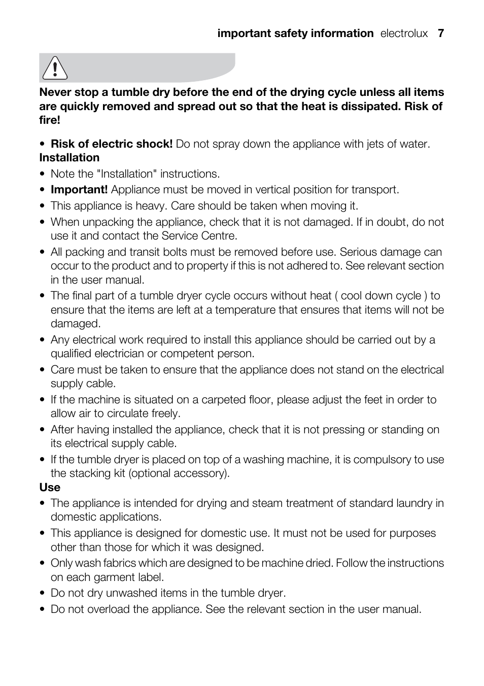 Electrolux TK SL5 E User Manual | Page 7 / 64