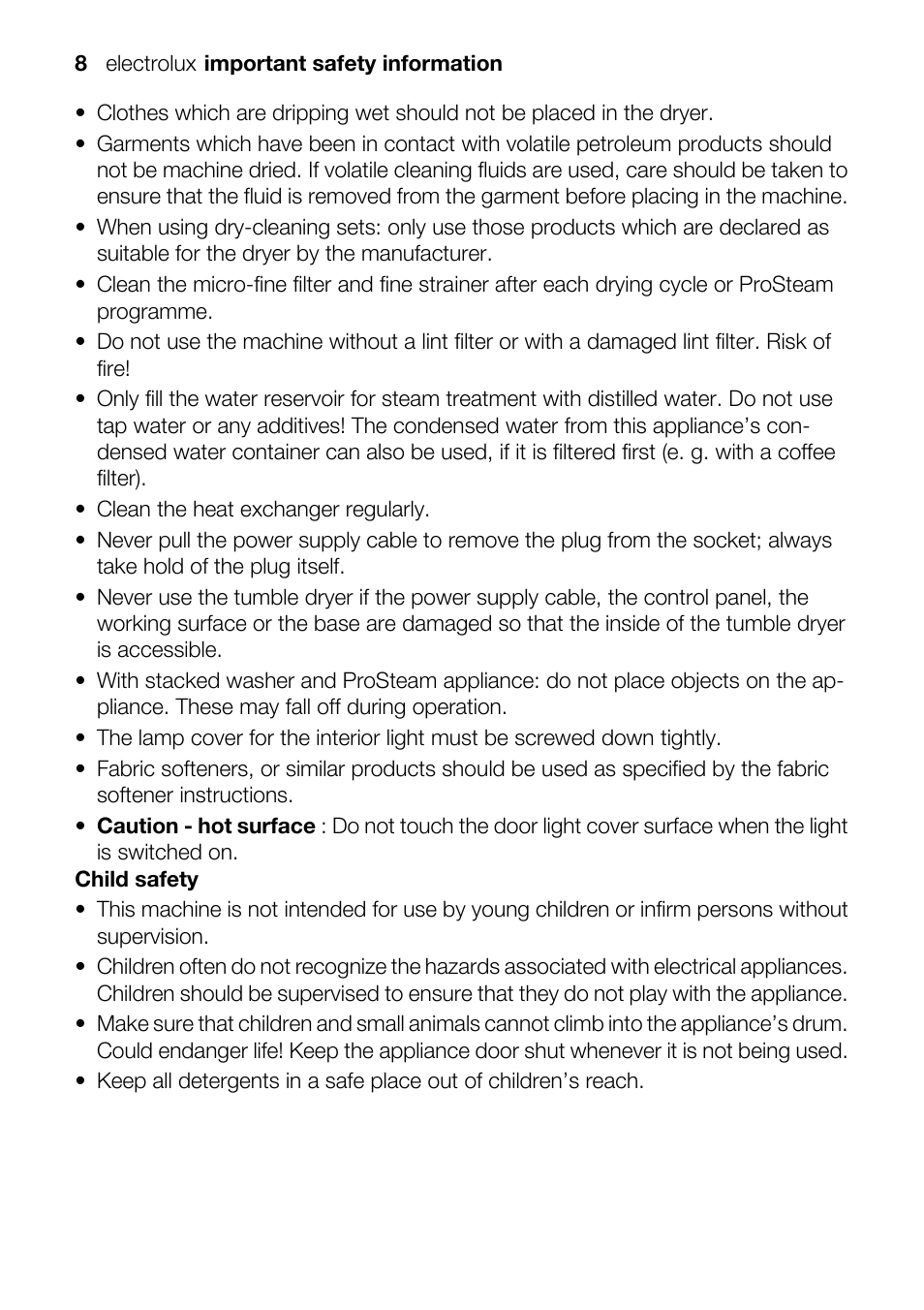 Electrolux TK SL5 E User Manual | Page 8 / 64