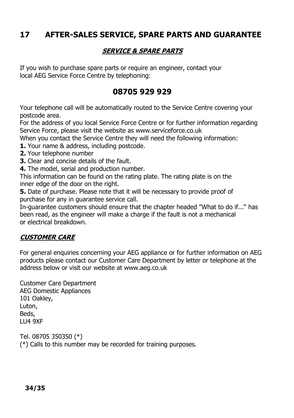 Electrolux PE 9038-m fww User Manual | Page 34 / 36