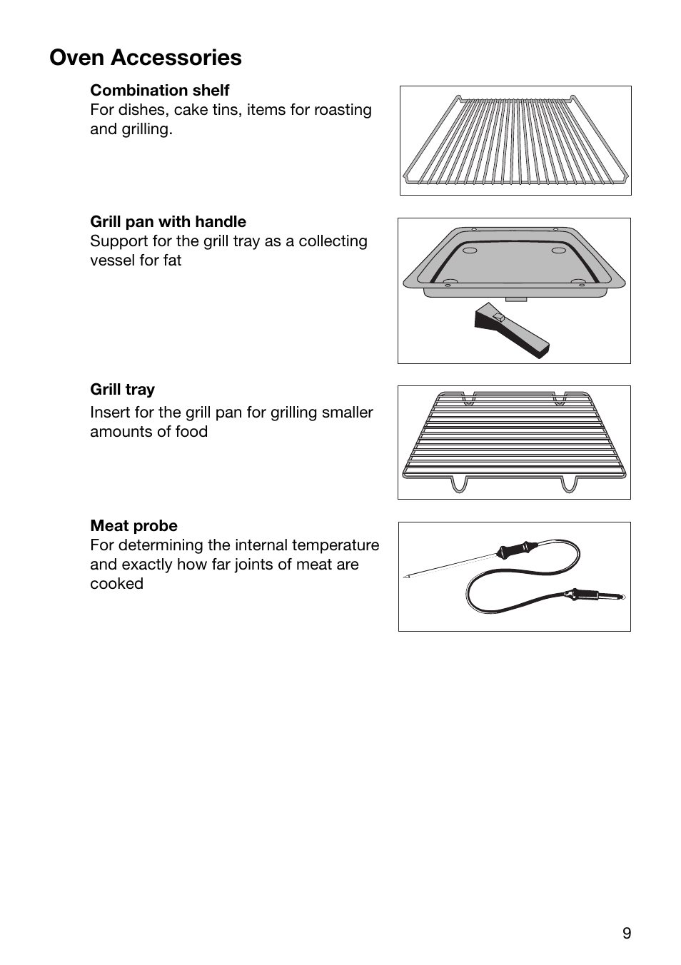 Oven accessories | Electrolux EOC6690 User Manual | Page 9 / 80