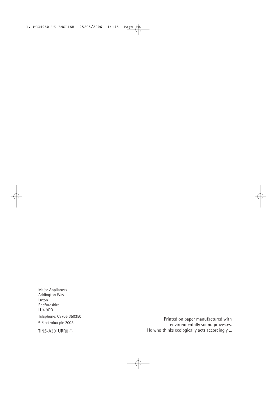 Electrolux MCC4060E User Manual | Page 44 / 44