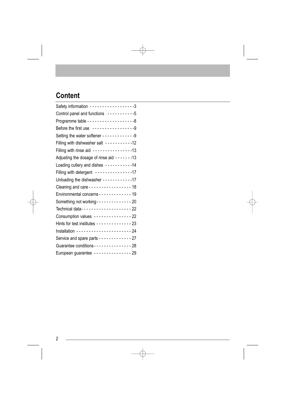 Content | Electrolux ZDF 501 User Manual | Page 2 / 32