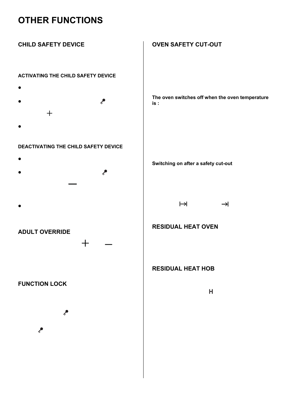 Other functions | Electrolux D98000VF User Manual | Page 11 / 48