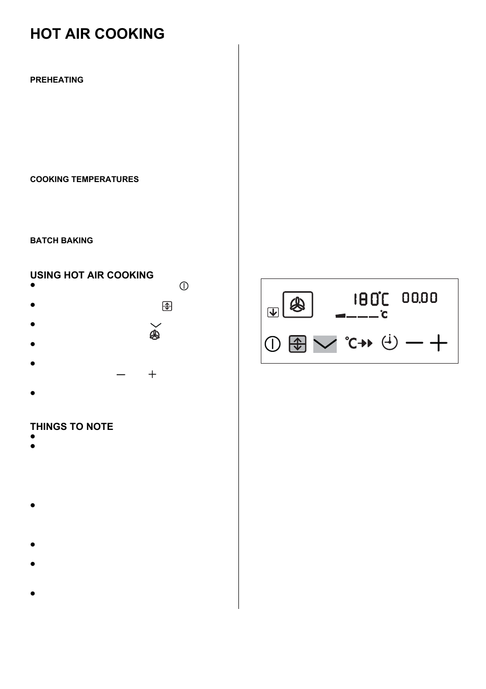 Hot air cooking | Electrolux D98000VF User Manual | Page 20 / 48