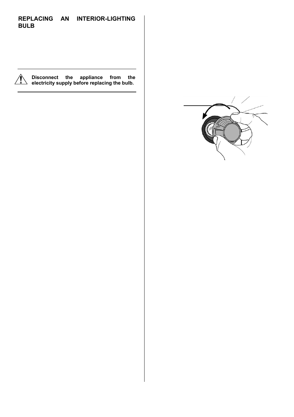 41 replacing an interior-lighting bulb | Electrolux D98000VF User Manual | Page 41 / 48