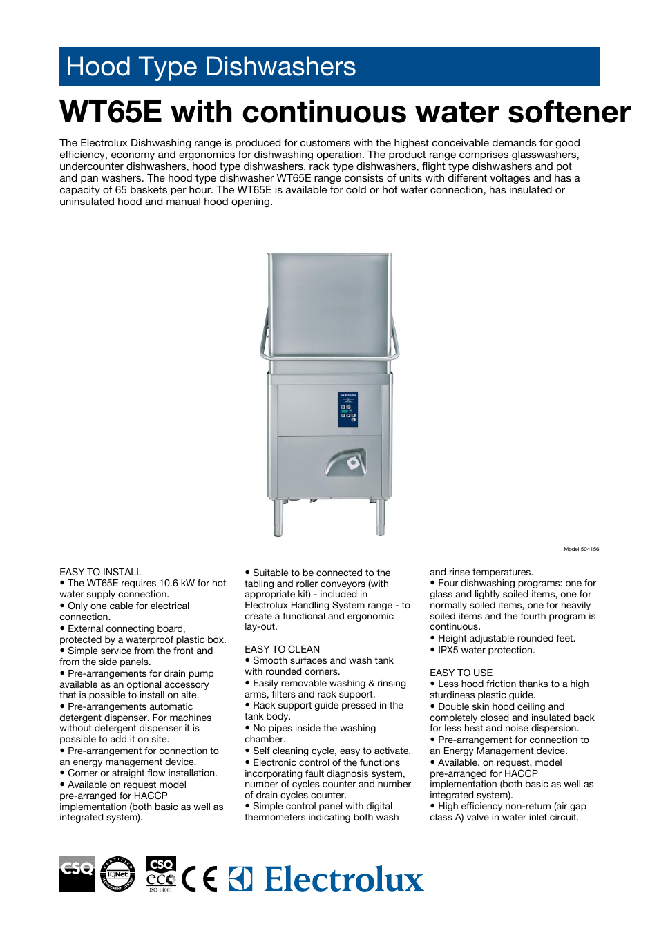 Electrolux 504156 User Manual | 2 pages