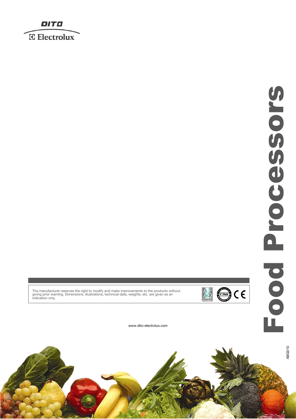 Food processors | Electrolux K180F385 User Manual | Page 4 / 4