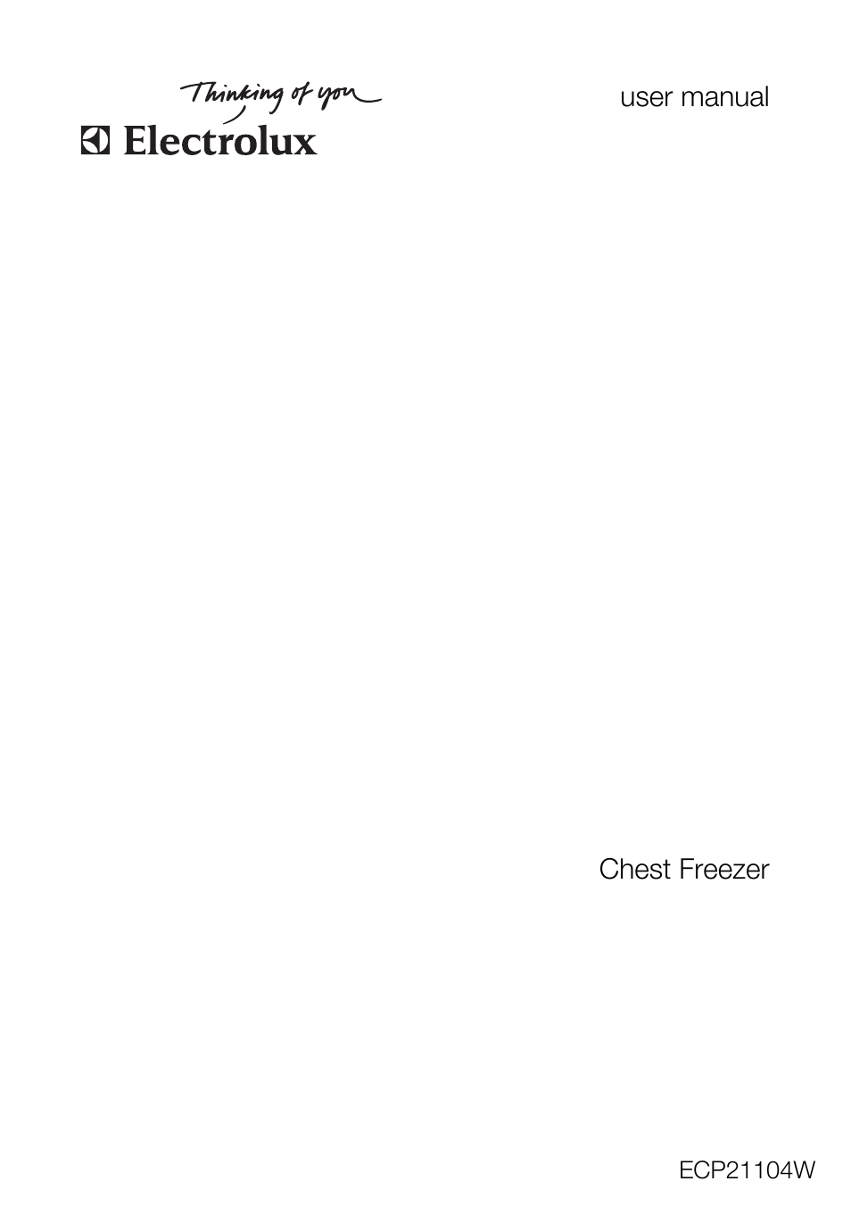 Electrolux ECP21104W User Manual | 8 pages