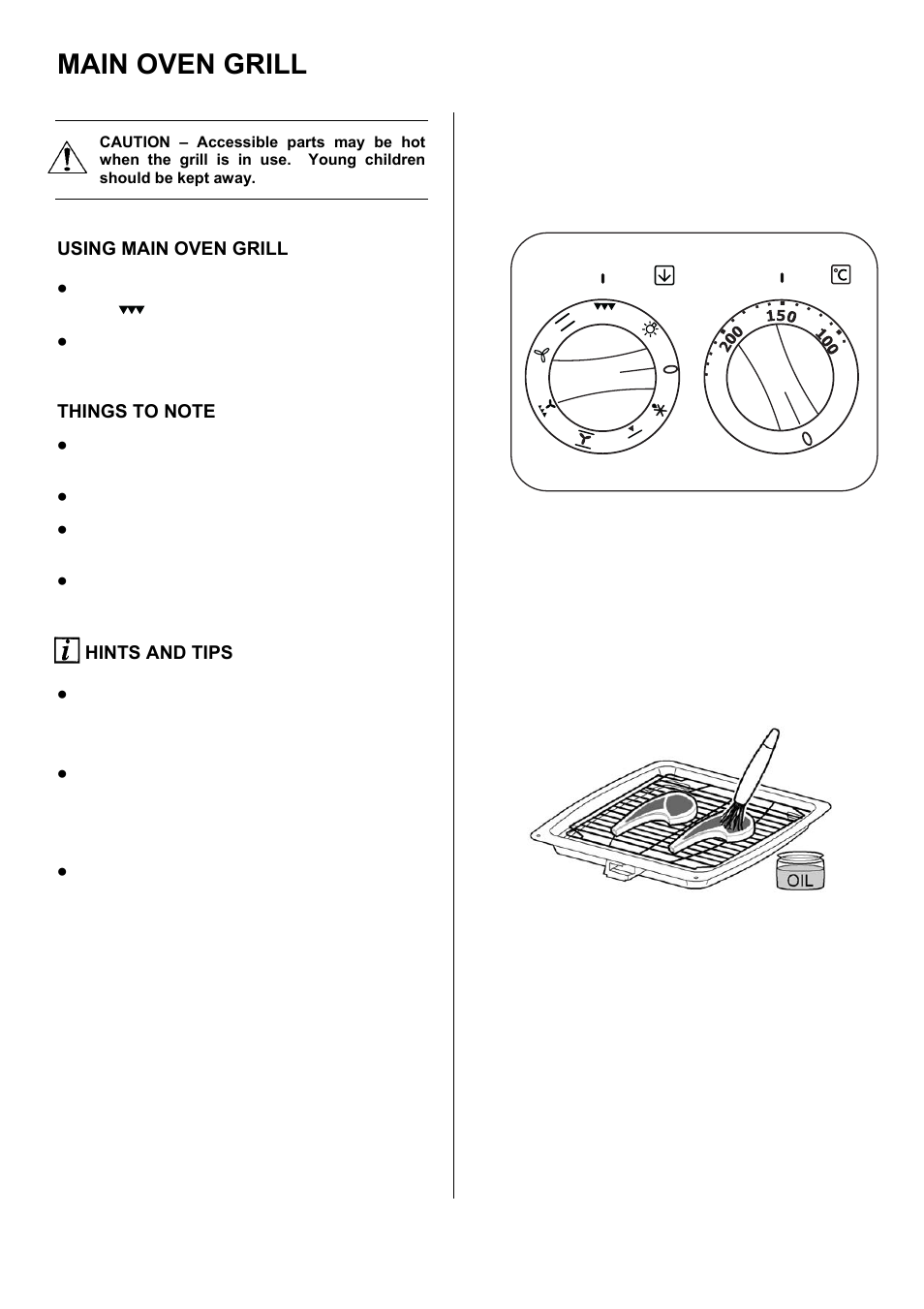 Main oven grill | Electrolux D67000VF User Manual | Page 17 / 44