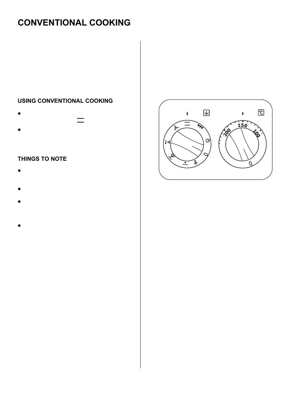 Conventional cooking | Electrolux D67000VF User Manual | Page 19 / 44