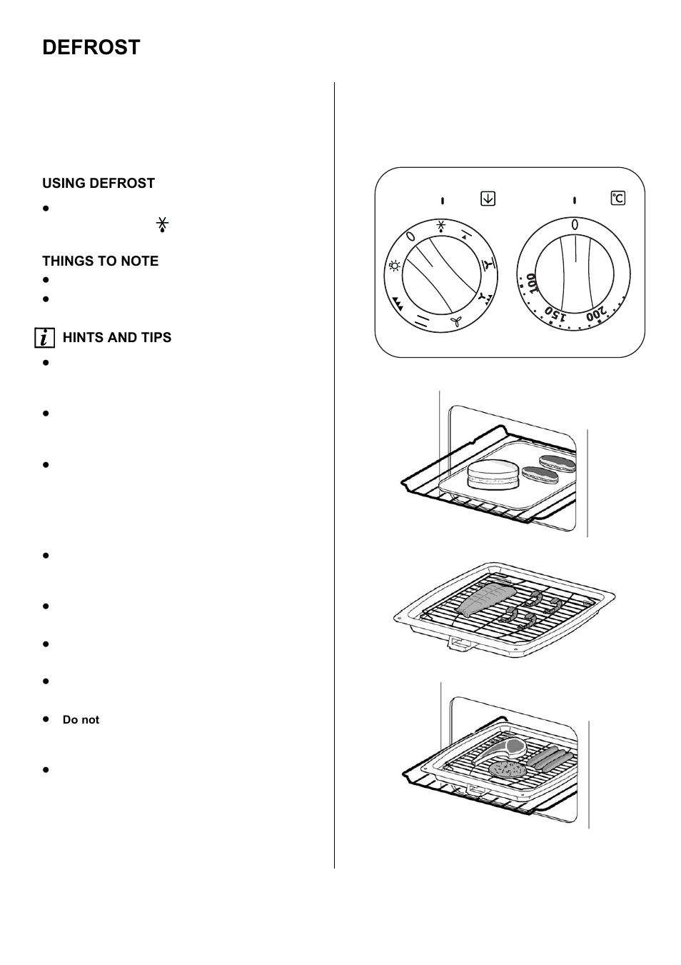 Defrost | Electrolux D67000VF User Manual | Page 29 / 44